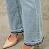 Mid-Rise Flare Jeans with Released Hem