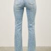 Mid-Rise Flare Jeans with Released Hem