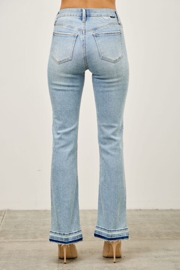 Mid-Rise Flare Jeans with Released Hem