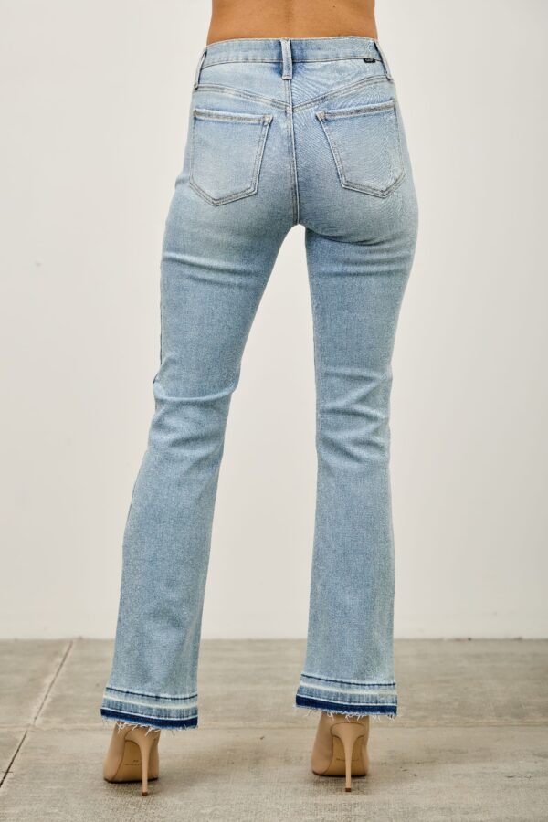 Mid-Rise Flare Jeans with Released Hem
