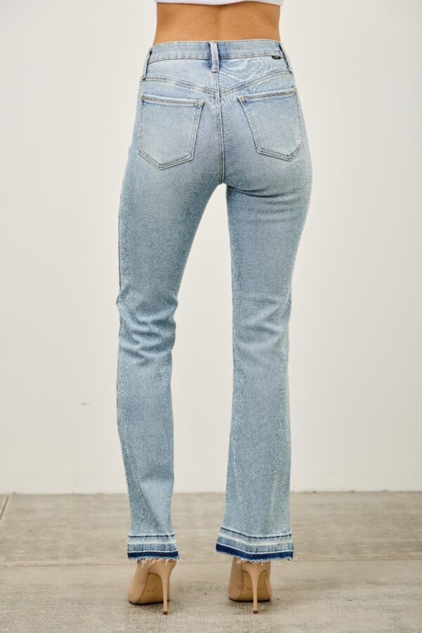 Mid-Rise Flare Jeans with Released Hem