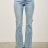 Mid-Rise Flare Jeans with Released Hem