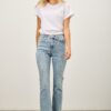 Mid-Rise Flare Jeans with Released Hem
