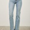Mid-Rise Flare Jeans with Released Hem