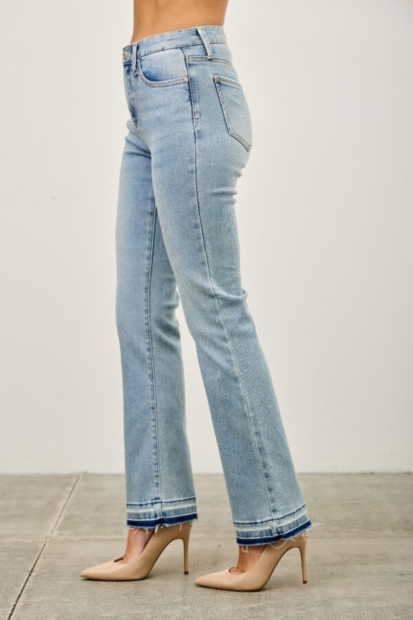 Mid-Rise Flare Jeans with Released Hem