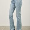 Mid-Rise Flare Jeans with Released Hem