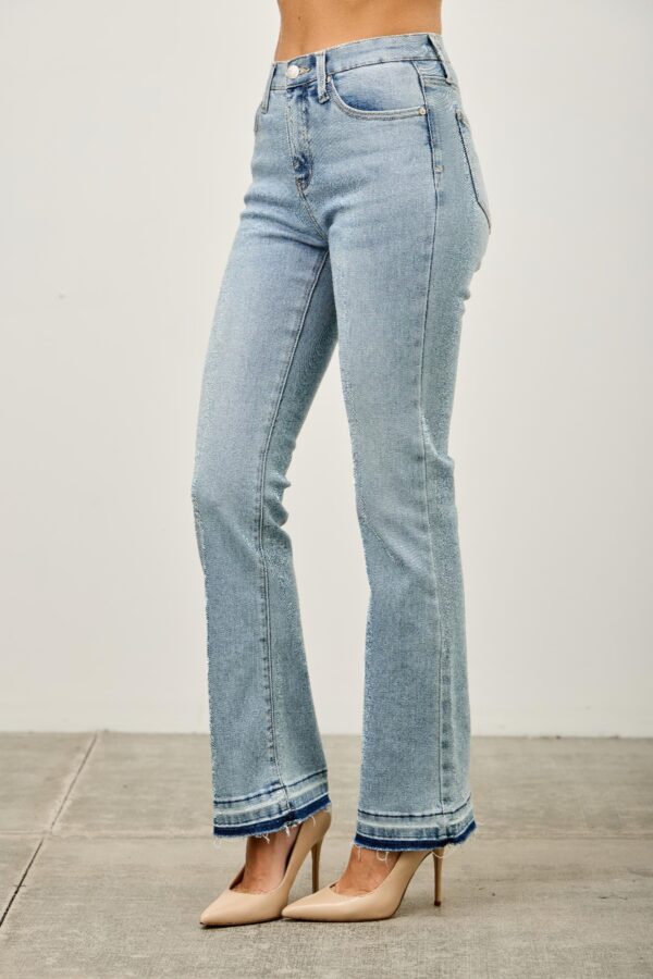 Mid-Rise Flare Jeans with Released Hem