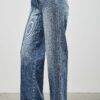 Mid-Rise Straight Jeans with Pintuck
