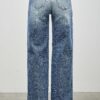 Mid-Rise Straight Jeans with Pintuck