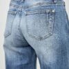 Mid-Rise Straight Jeans with Pintuck