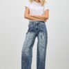 Mid-Rise Straight Jeans with Pintuck