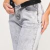 High-Rise Wide-Leg Jeans – Acid Grey Wash