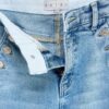 High-Rise Straight Jeans with Buttoned Pocket