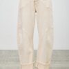High-Rise Western-Print Barrel-Leg Jeans