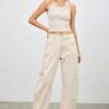 High-Rise Western-Print Barrel-Leg Jeans