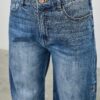 High-Rise Wide-Leg Jeans with Snap Side Buttons