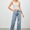 Mid-Rise Relaxed Straight Jeans – Distressed (Plus Size)
