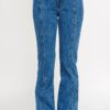 High-Rise Bell Bottom Jeans with Seam Detail