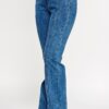 High-Rise Bell Bottom Jeans with Seam Detail