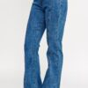 High-Rise Bell Bottom Jeans with Seam Detail