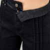 High-Rise Straight Jeans with Front Pleat
