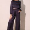Hammered Satin Pocket Pants – Soft Shimmer, Made in USA