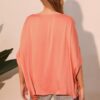 Boat-Neck Washed Poly-Silk Caftan Top – Made in USA