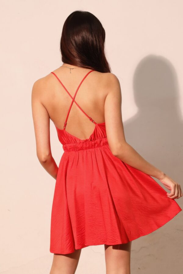 Washed Satin Crepe Cami Skater Dress – Made in U.S.A.