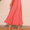 Washed Poly Silk Midi Swing Skirt – Vintage Pleats