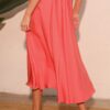 Washed Poly Silk Midi Swing Skirt – Vintage Pleats