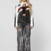 PU Leather Colorblock Jacket – High Neck