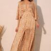Boho Lurex Chiffon Cape Maxi Dress – Shimmer Overlay