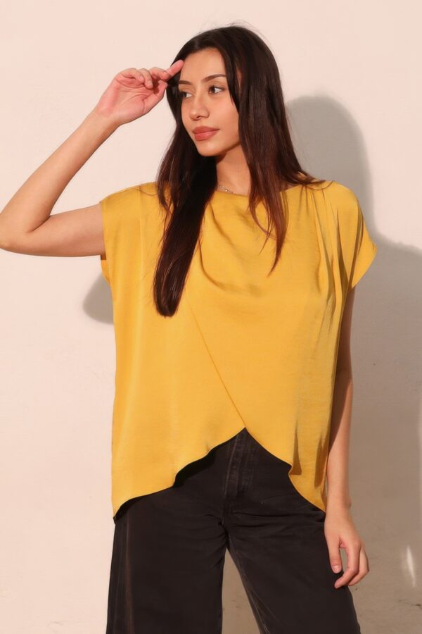 Washed Poly Silk Tulip Tunic Top – Tulip Hem