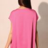 Washed Poly Silk Tulip-Hem Tunic Top – Made in USA