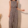 Night Meadow Sleeveless Bubble Jumpsuit – Flowy Bubble Silhouette