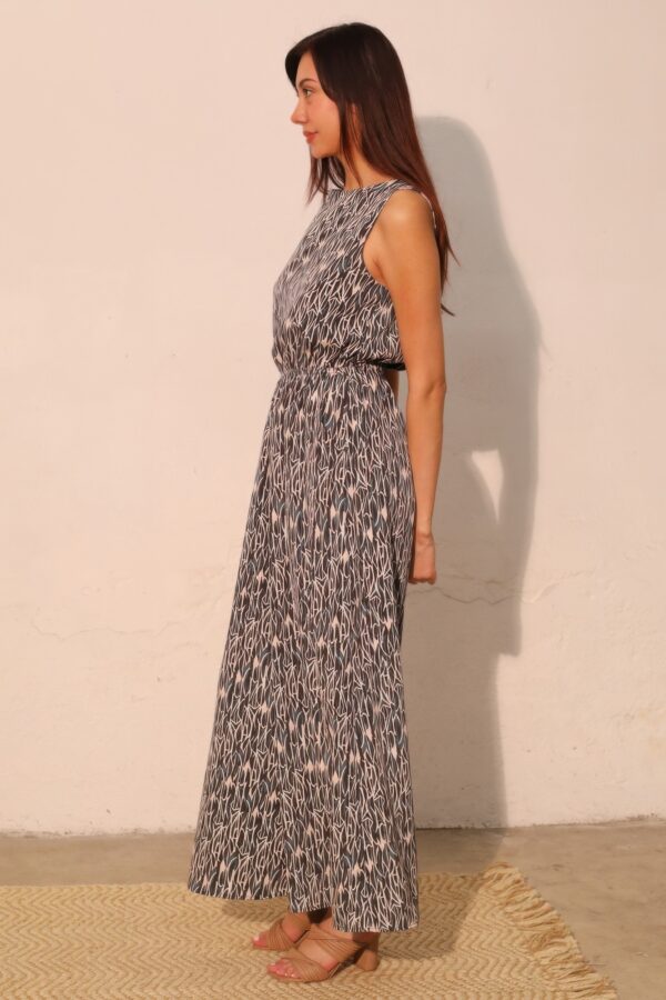 Night Meadow Sleeveless Bubble Jumpsuit – Flowy Bubble Silhouette