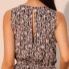 Night Meadow Sleeveless Bubble Jumpsuit – Flowy Bubble Silhouette