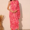Chasing Petals One-Sleeve Dress – Floral Print
