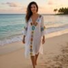 Crochet Maxi Cover-Up Dress – Open-Knit Viscose