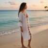 Crochet Maxi Cover-Up Dress – Open-Knit Viscose
