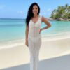 Open-Knit Crochet Maxi Cover-Up – Boho Beach Dress