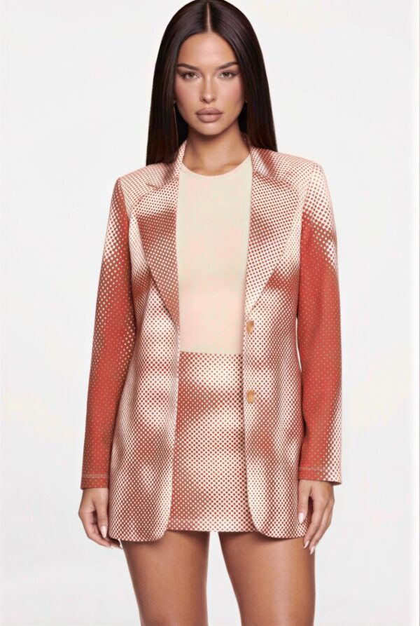 Notched Collar Mini Blazer Dress – Structured Silhouette