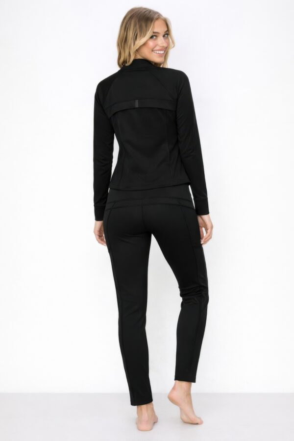 Sculpted Zip-Up Jacket & High-Waist Leggings Set