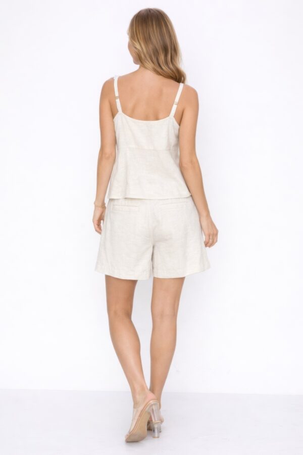 100% Linen Cami & High-Waist Shorts Set