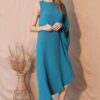 Matte Crepe One-Sleeve Dress – Asymmetrical