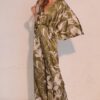 Dreaming Lily Satin Cape Jumpsuit – Floral Print
