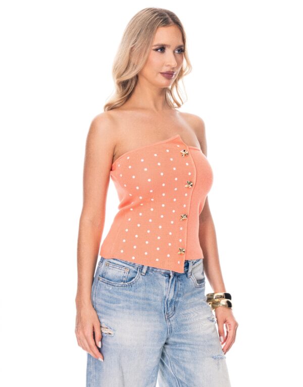 Polka Dot Top – Soft Stretch Knit, Lightweight
