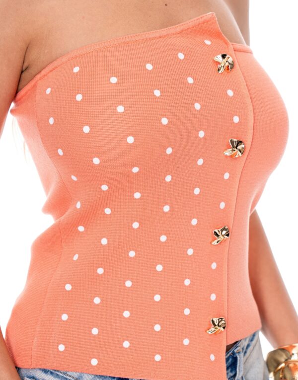 Polka Dot Top – Soft Stretch Knit, Lightweight