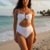Hollow Cut-Out One-Piece Swimsuit – Sculpted Silhouette