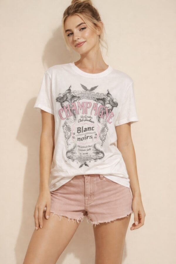 Champagne Rose Crest Classic Cotton-Blend Tee
